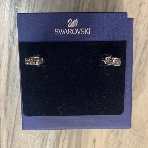 Swarovski Jewelry - Swarovski Crystaldust Hoop Pierced Earrings, Small, Black